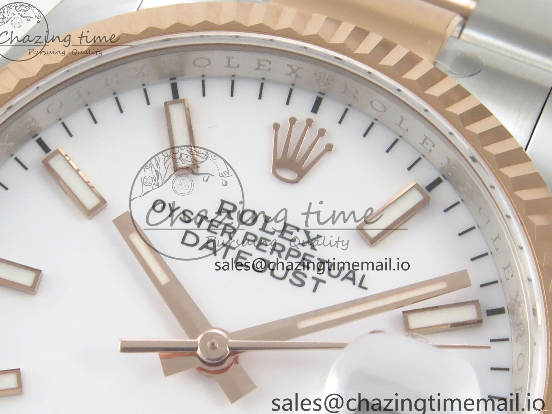 0415 DateJust 36 SS RG ARF 1:1 Best Edition 904L Steel White Stick Dial on Oyster Bracelet SH FashionForward 84